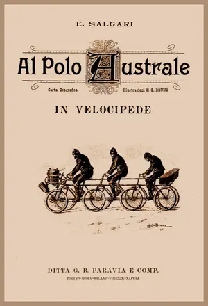 Cover of Al polo australe in velocipede by Emilio Salgari