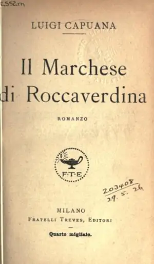 Cover of Il marchese di Roccaverdina by Luigi Capuana