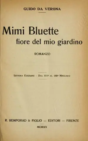 Cover of Mimì Bluette, fiore del mio giardino by Guido da Verona