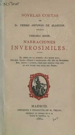 Cover of Narraciones inverosímiles by Pedro Antonio de Alarcón